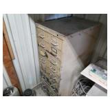 Metal Cabinet and Contents
