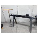 Sawhorse and metal stand