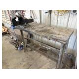 Metal work bench and vise