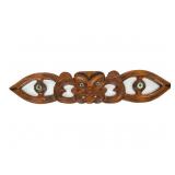 Maori Greeting Face Wood Carving