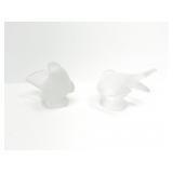 2 Lalique France Crystal Birds