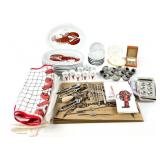 Assortment of Seafood Themed Entertaining Items