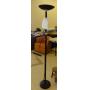 black with gold and blue accents floor lamp