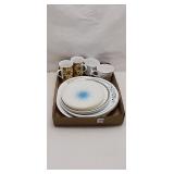 Mixed Corelle & Fire King Dinnerware Set