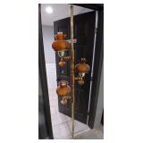 Vintage Amber Glass Torchiere Floor Lamp one glass