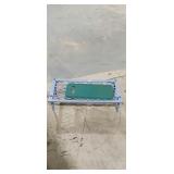 Utility plastic shelf, blue kneeling pad