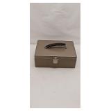 Vintage Metal Cash Box w/ Tray & Keys