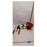 Garden Tools Lot - Sprinkler, Spreader, Pruners &