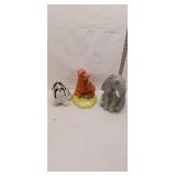 Ceramic Animal Figurines: Dog, Bears & Elephant