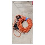 Power Extension Cords Lot, damaged see description
