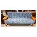 Floral Blue Futon Sofa