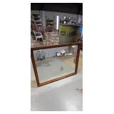 Large Rectangular Wood-Framed Mirror