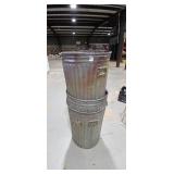 Antique Galvanized Steel Trash Cans