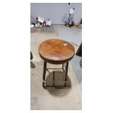 Vintage Stool with Chrome Legs