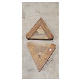 Vintage Wooden Triangular Dollies