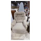 Beige Recliner Chair with Footrest