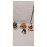 Miniature Christmas Village Figurines Lot