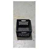 Black Plastic Milk Crate