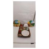 Decorative Plates & Miniature Houses Lot