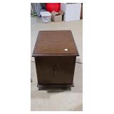 Vintage Wood Cabinet with Shelving