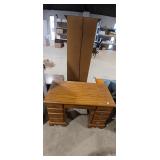Vintage Wooden Desk with Drawers