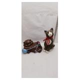 Vintage Ceramic Cat Figurines