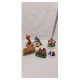 Assorted Miniature Figurines & Houses