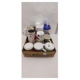 Assorted Mugs & Travel Cups Lot