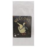 Hand-Painted Duck Welcome Sign