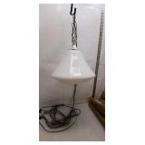 Vintage White Glass Pendant Light Fixture
