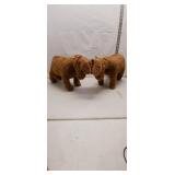 Pair of Vintage Plush Toy Horses