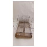 6 Clear Plastic Storage Bins Lot