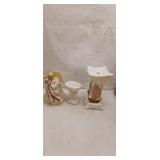 Religious Angel & Pedestal Lot