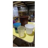 Assorted Decorative Buckets & Planters Lot