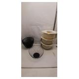 Kitchen Essentials Lot: Bowls and Wire Baskets