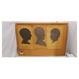 Vintage Silhouettes on Cork Board