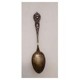 Antique Souvenir Spoon with Embossed stamped sterl
