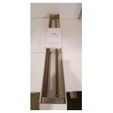 Threshold Double Curtain Rod Set - Dark Wood & Nic