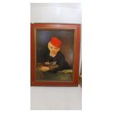 Antique Portrait Print & Assorted China Bowls