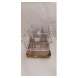 6 Clear Acrylic Storage Bins with Dividers