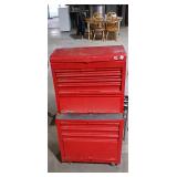 Stack-On Red Tool Chest and Cabinet Combo