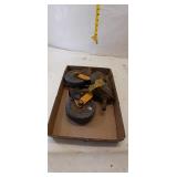 3 Vintage Industrial Caster Wheels
