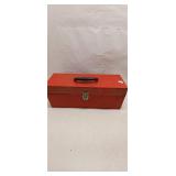 Vintage All American Red Metal Tool Box