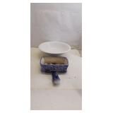 Vintage Bird Planter & Porcelain Bowl