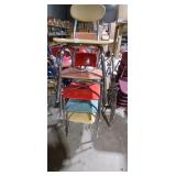 5 Vintage School Chairs Lot