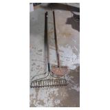 Vintage Garden Rake & Hoe Set