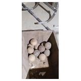Antique/Vintage Lot: Wooden Cannonballs & Dowels