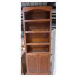 Wooden Bookcase with Cabinet