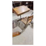 Vintage School Desk & Chair