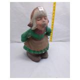 Vintage Ceramic Girl Statue